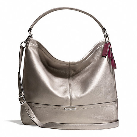 COACH PARK LEATHER HOBO - SILVER/PEWTER - f23293