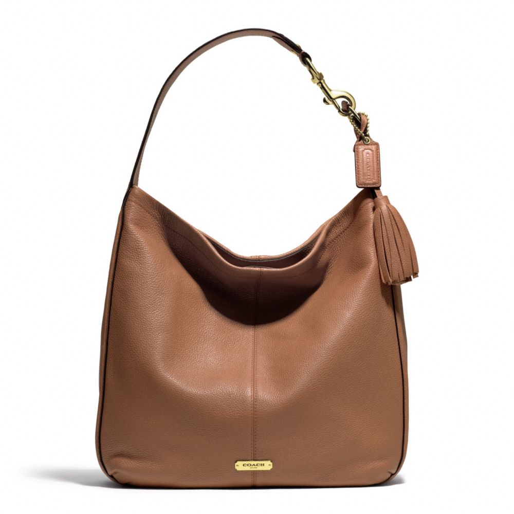 AVERY LEATHER HOBO - COACH f23309 - BRASS/BRITISH TAN