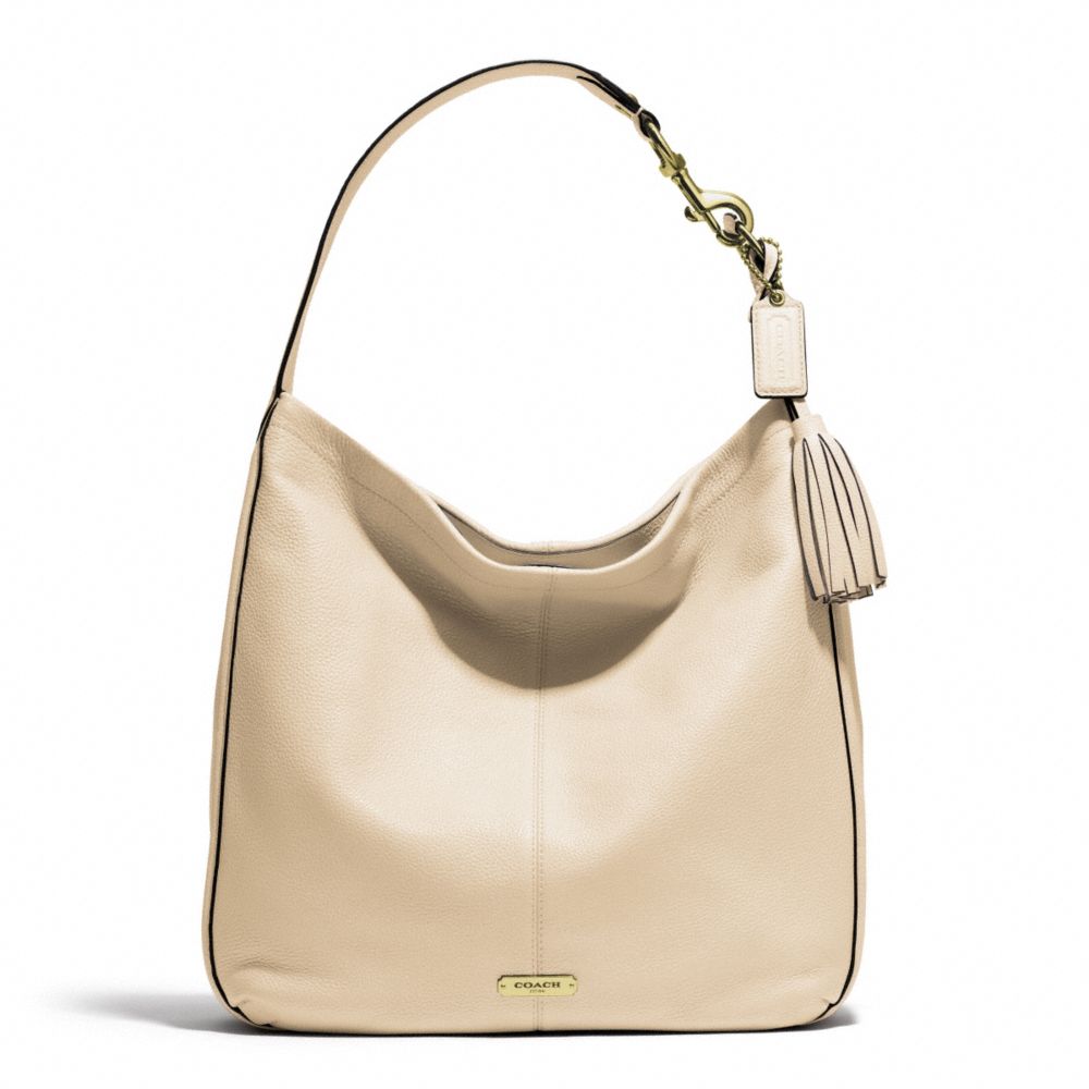 COACH AVERY LEATHER HOBO - BRASS/STONE - F23309