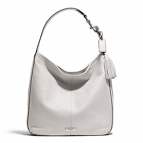 COACH AVERY LEATHER HOBO - SILVER/PEARL - f23309