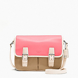 COACH COLOR BLOCK LEATHER CROSSBODY FLAP - ONE COLOR - F23383