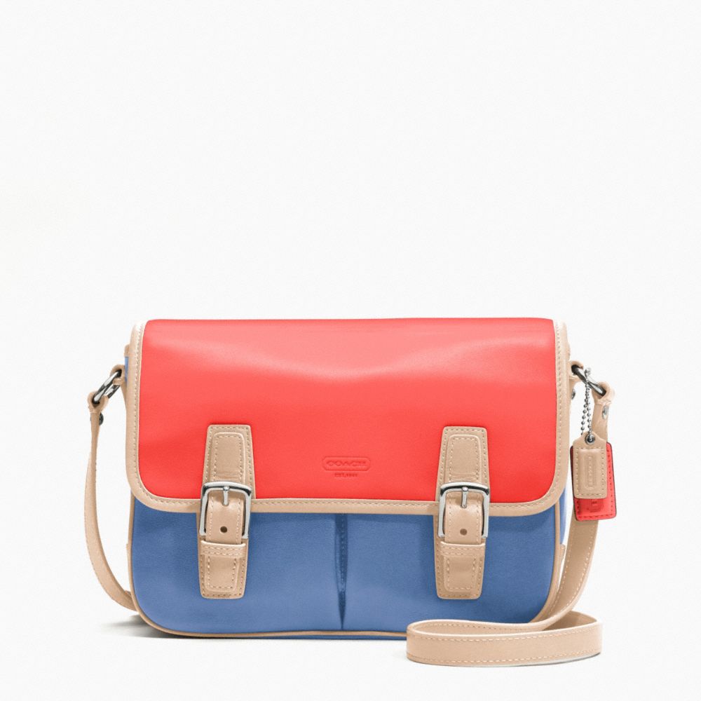 COACH COLOR BLOCK LEATHER CROSSBODY FLAP - ONE COLOR - F23383