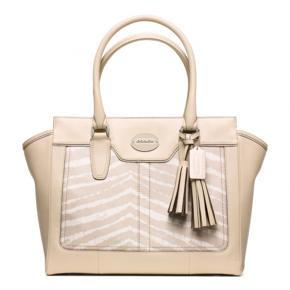 COACH ZEBRA PRINT MEDIUM CANDACE CARRYALL - ONE COLOR - F23409