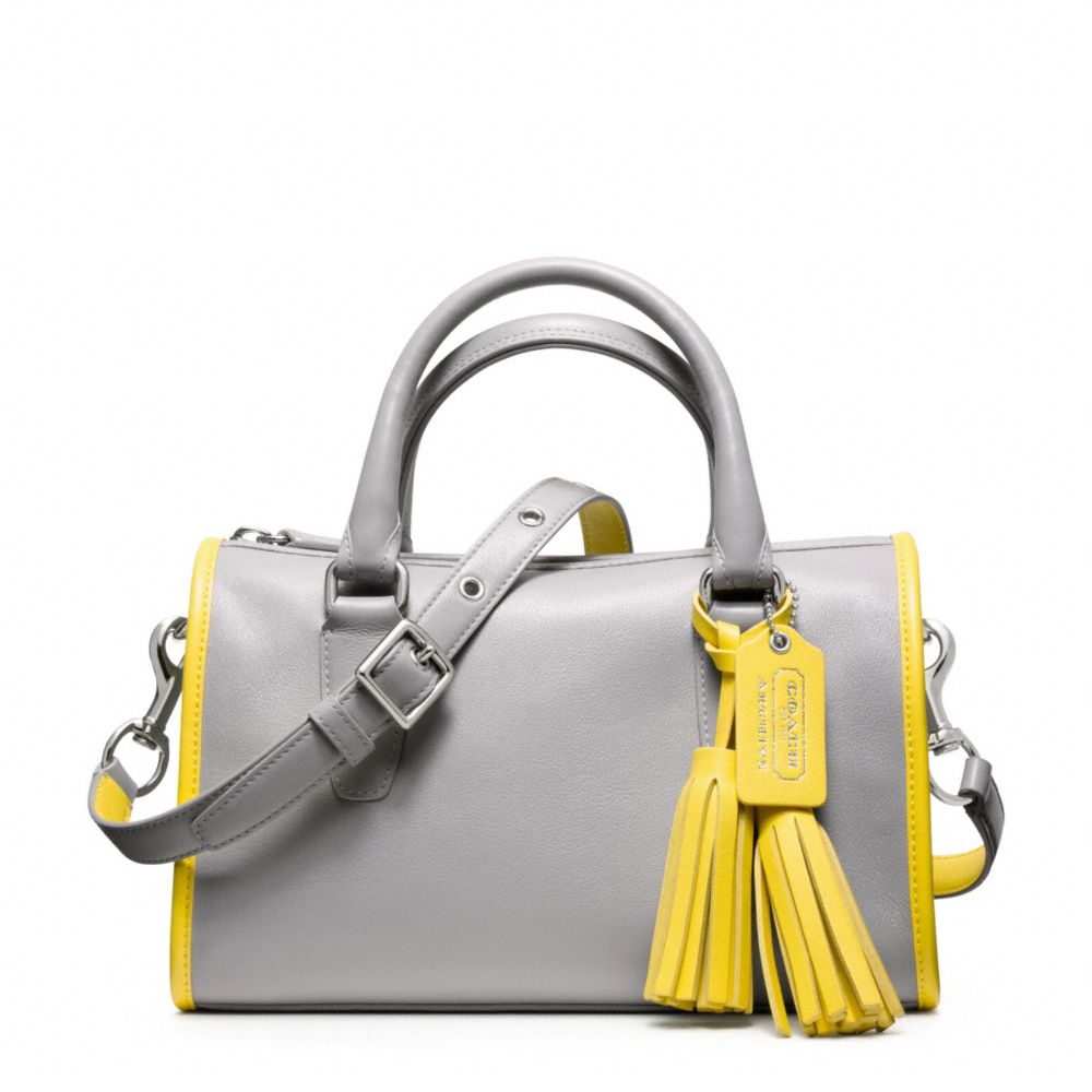 COACH ARCHIVAL TWO TONE SATCHEL - SILVER/GREY/LEMON - F23418