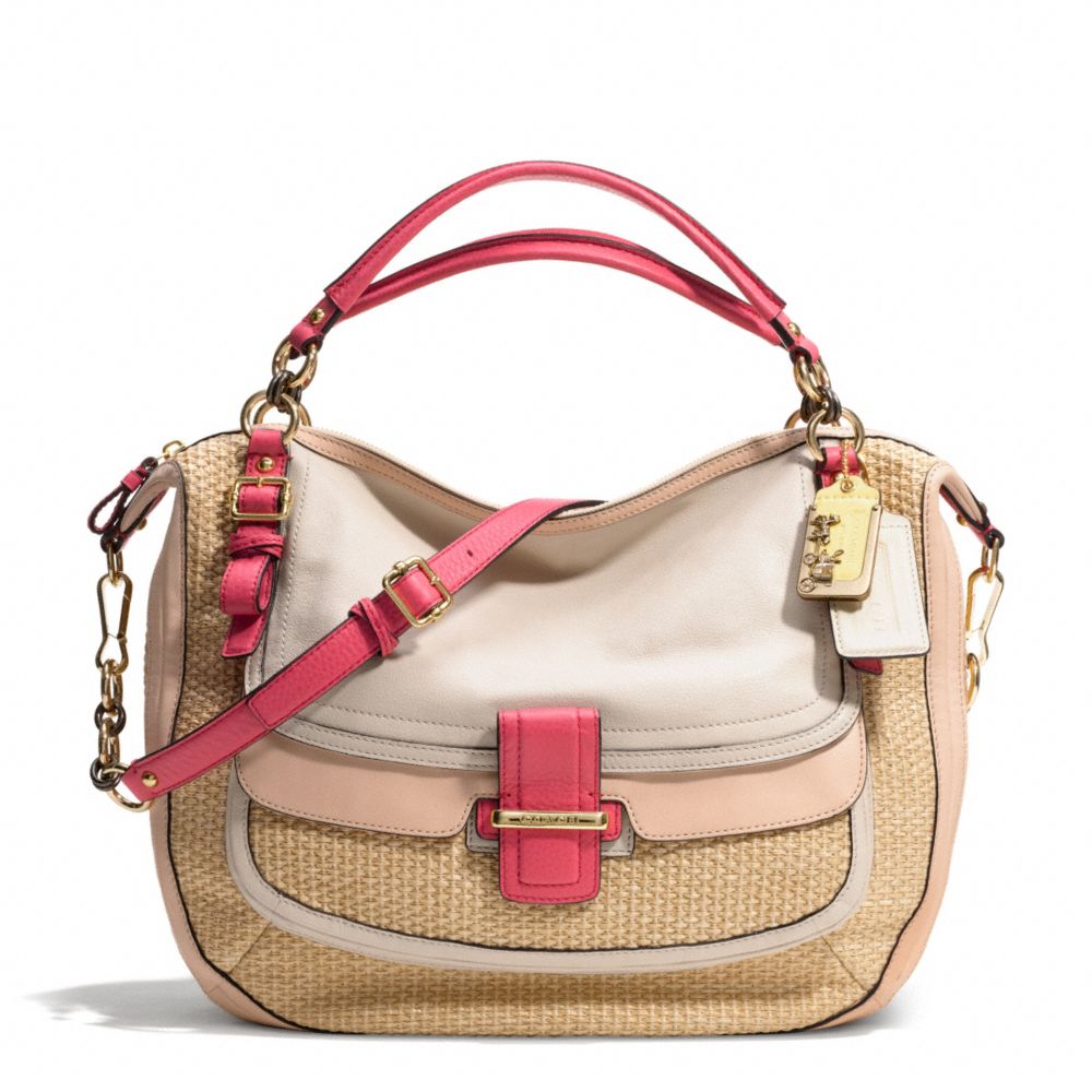 COACH MADISON PINNACLE STRAW EVA SATCHEL - ONE COLOR - F23426