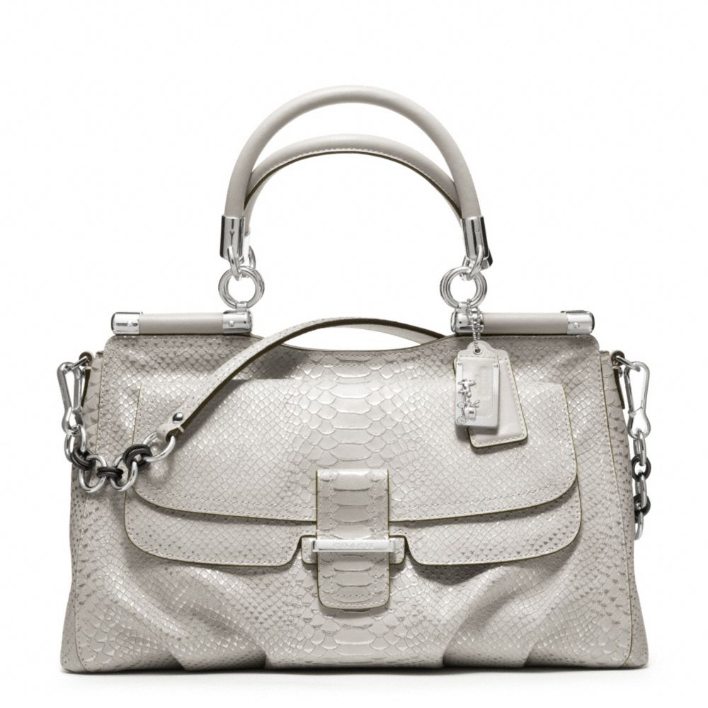 COACH MADISON PINNACLE EMBOSSED METALLIC PYTHON CARRIE - ONE COLOR - F23433