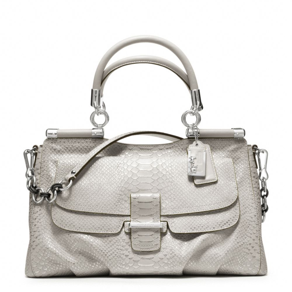 MADISON PINNACLE EMBOSSED METALLIC PYTHON CARRIE - COACH f23433 - 17703