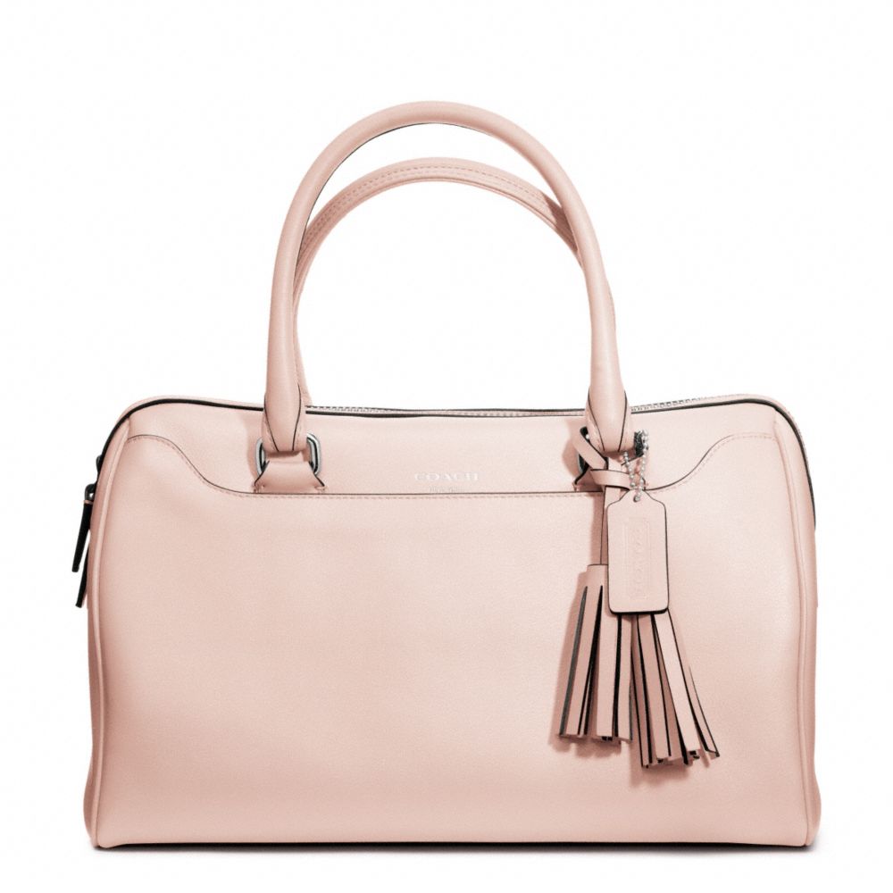 COACH LEATHER HALEY SATCHEL - SILVER/BLUSH - F23574