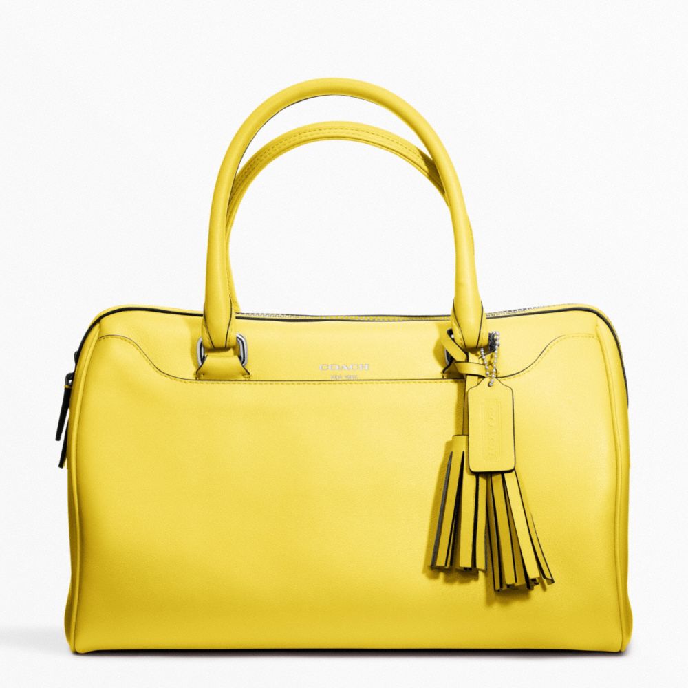 COACH LEATHER HALEY SATCHEL - SILVER/LEMON - F23574