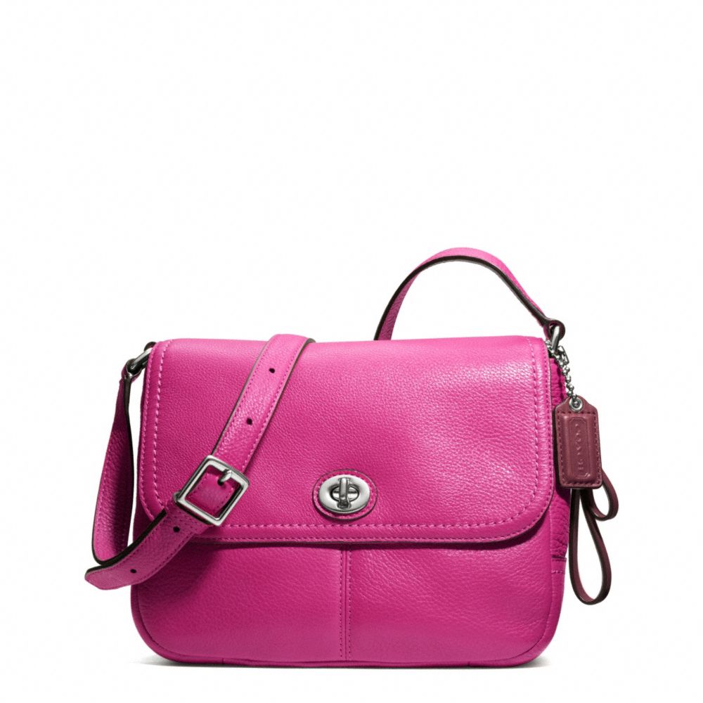 PARK LEATHER VIOLET CROSSBODY - COACH f23663 - SILVER/BRIGHT MAGENTA