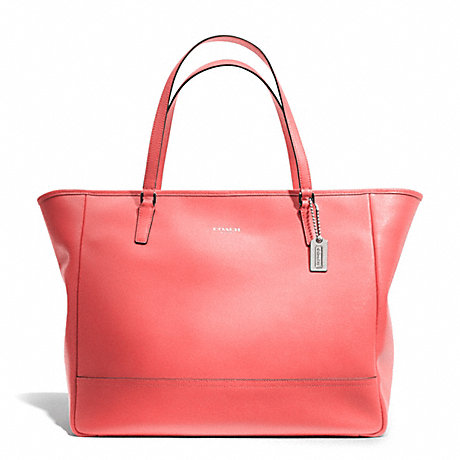 LARGE CITY TOTE - COACH F23822 - SILVER/CORAL
