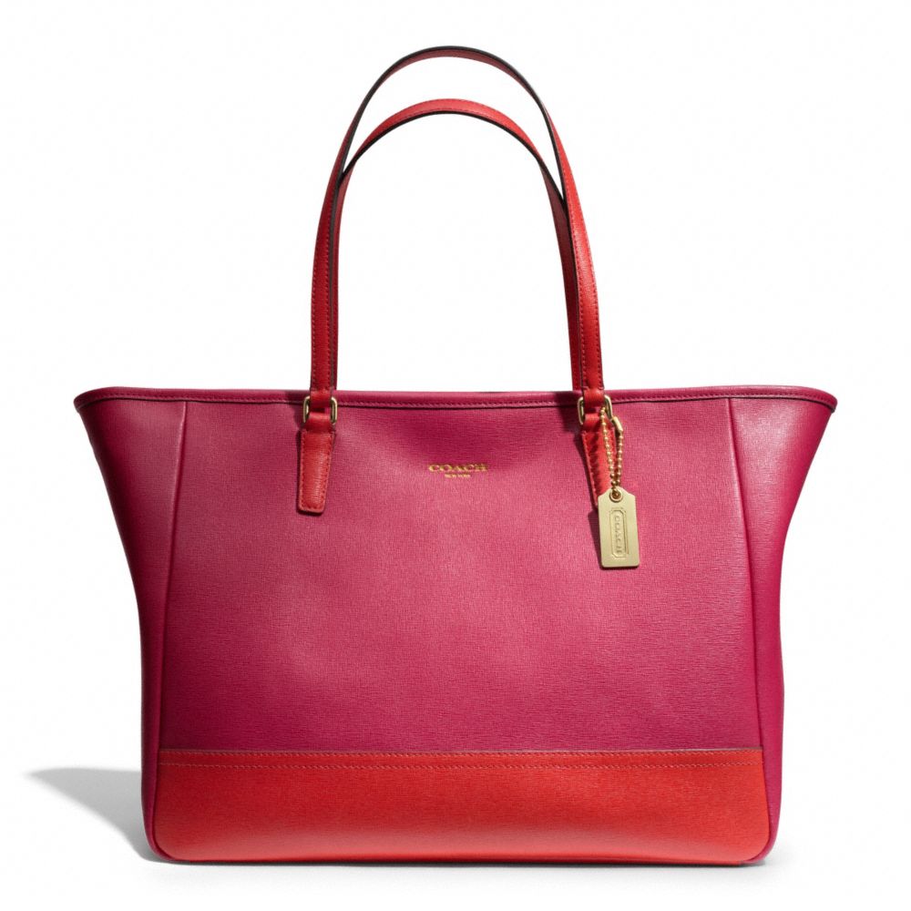 SAFFIANO MEDIUM COLORBLOCK CITY TOTE - COACH f23884 - 23781