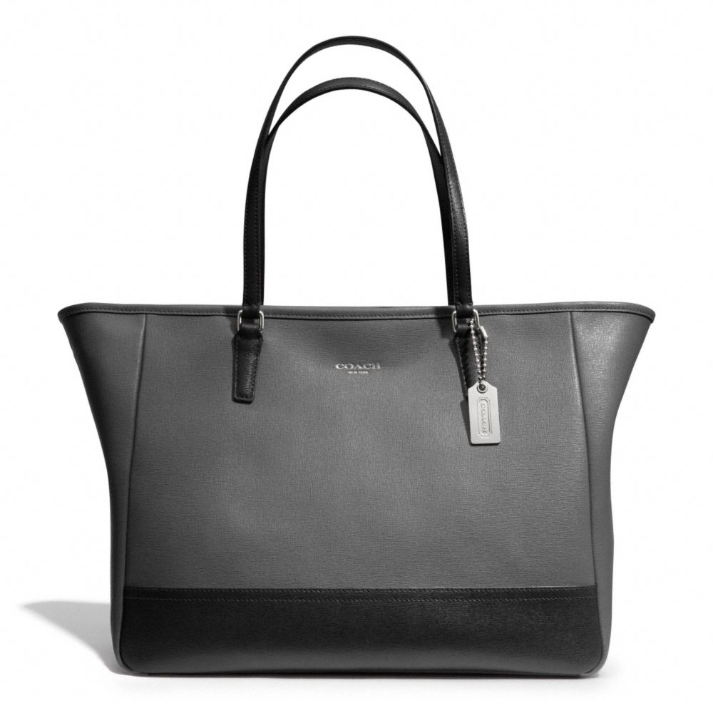 COACH SAFFIANO MEDIUM COLORBLOCK CITY TOTE - ONE COLOR - F23884