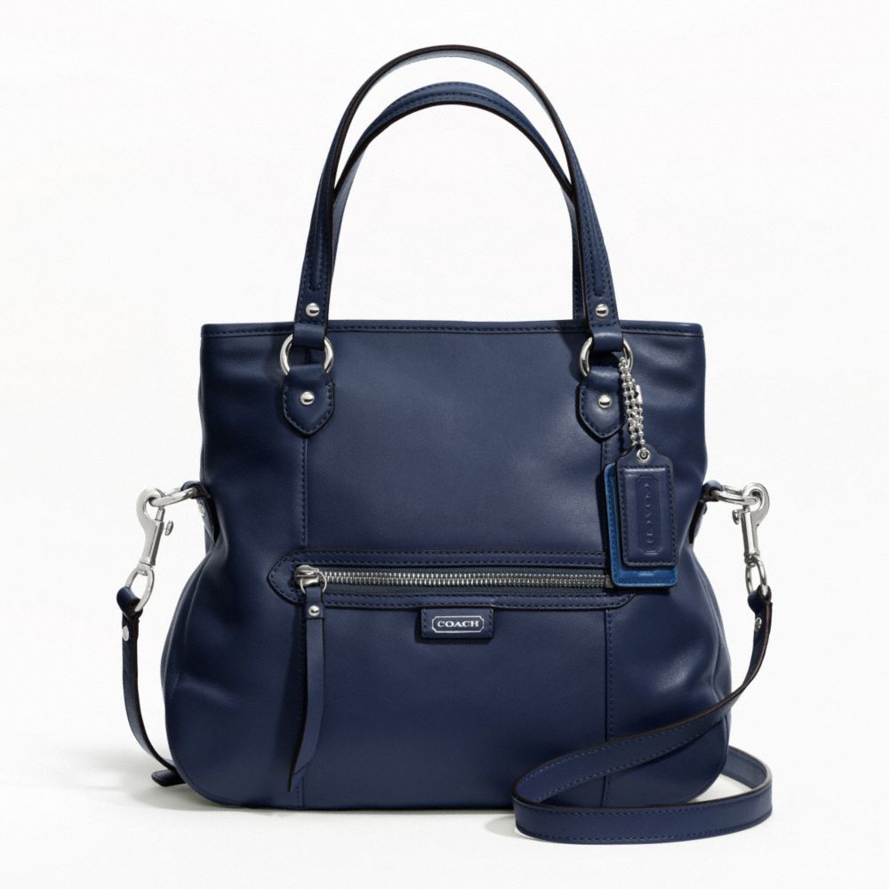 COACH DAISY LEATHER MIA - SILVER/MIDNIGHT NAVY - F23901