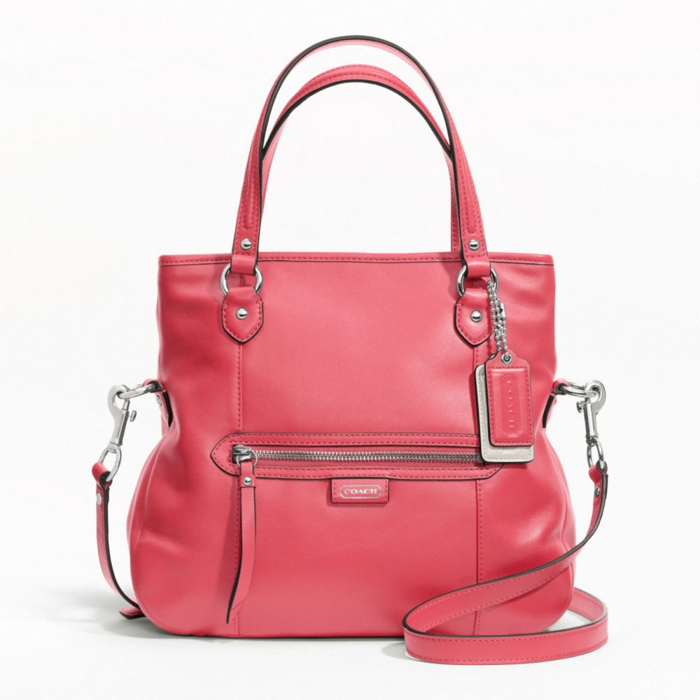 DAISY LEATHER MIA - COACH f23901 - SILVER/CORAL