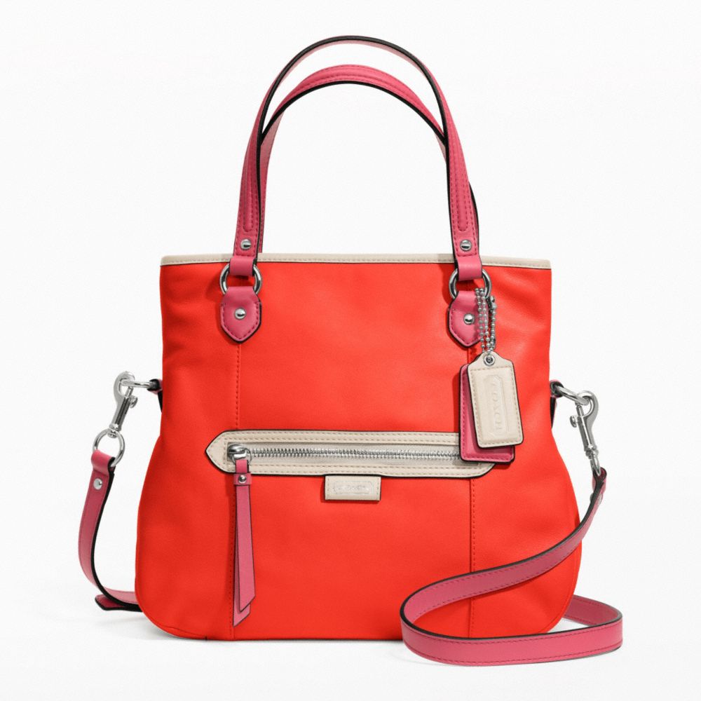 COACH DAISY SPECTATOR LEATHER MIA - SILVER/VERMILLION MULTICOLOR - F23911