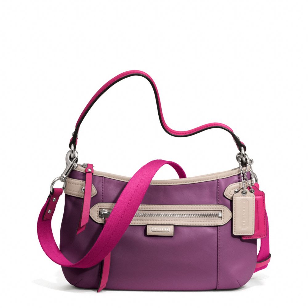 COACH DAISY SPECTATOR LEATHER CROSSBODY - SILVER/PURPLE MULTI - F23951