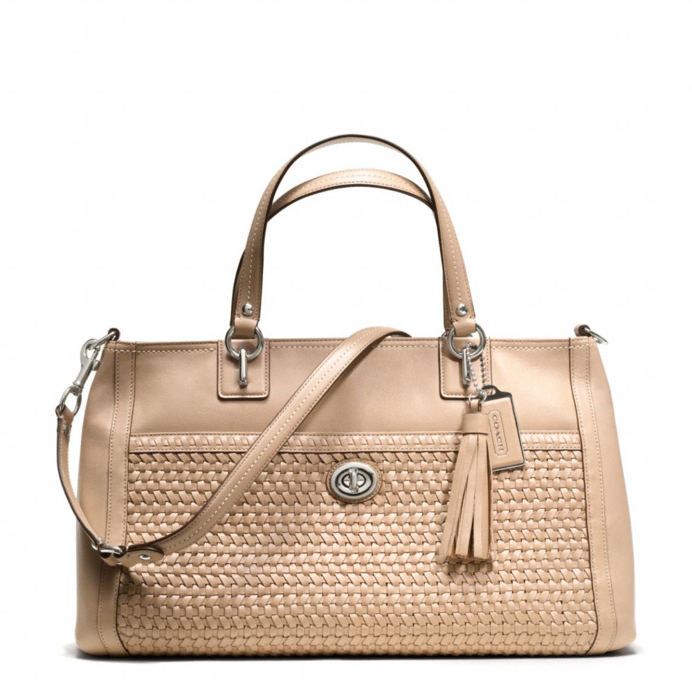 COACH PARK WOVEN LEATHER CARRYALL - ONE COLOR - F23956