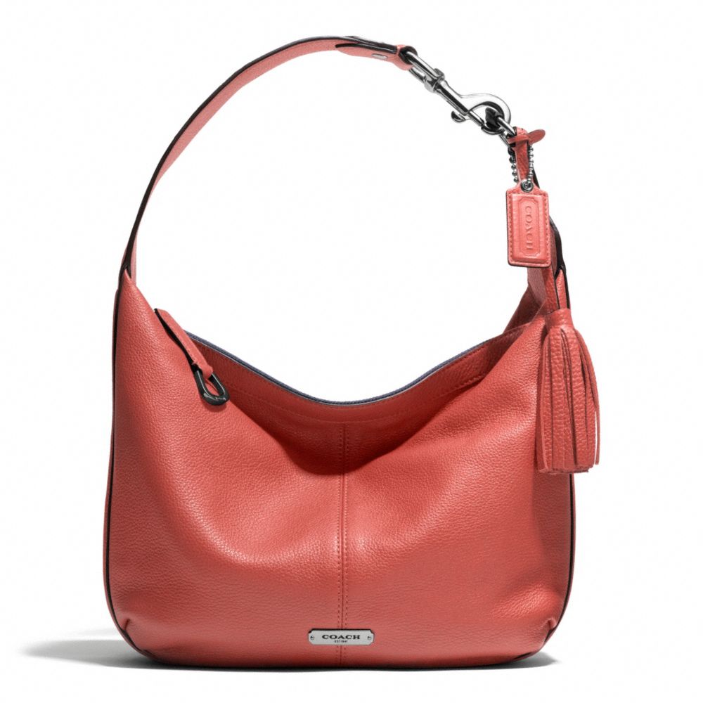 AVERY LEATHER SMALL HOBO - COACH f23960 - SILVER/SIENNA