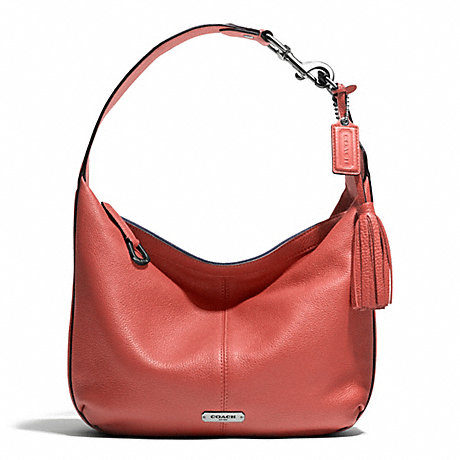 COACH AVERY LEATHER SMALL HOBO - SILVER/SIENNA - f23960