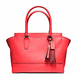 COACH LEATHER MEDIUM CANDACE CARRYALL - SILVER/BRIGHT CORAL - F24201
