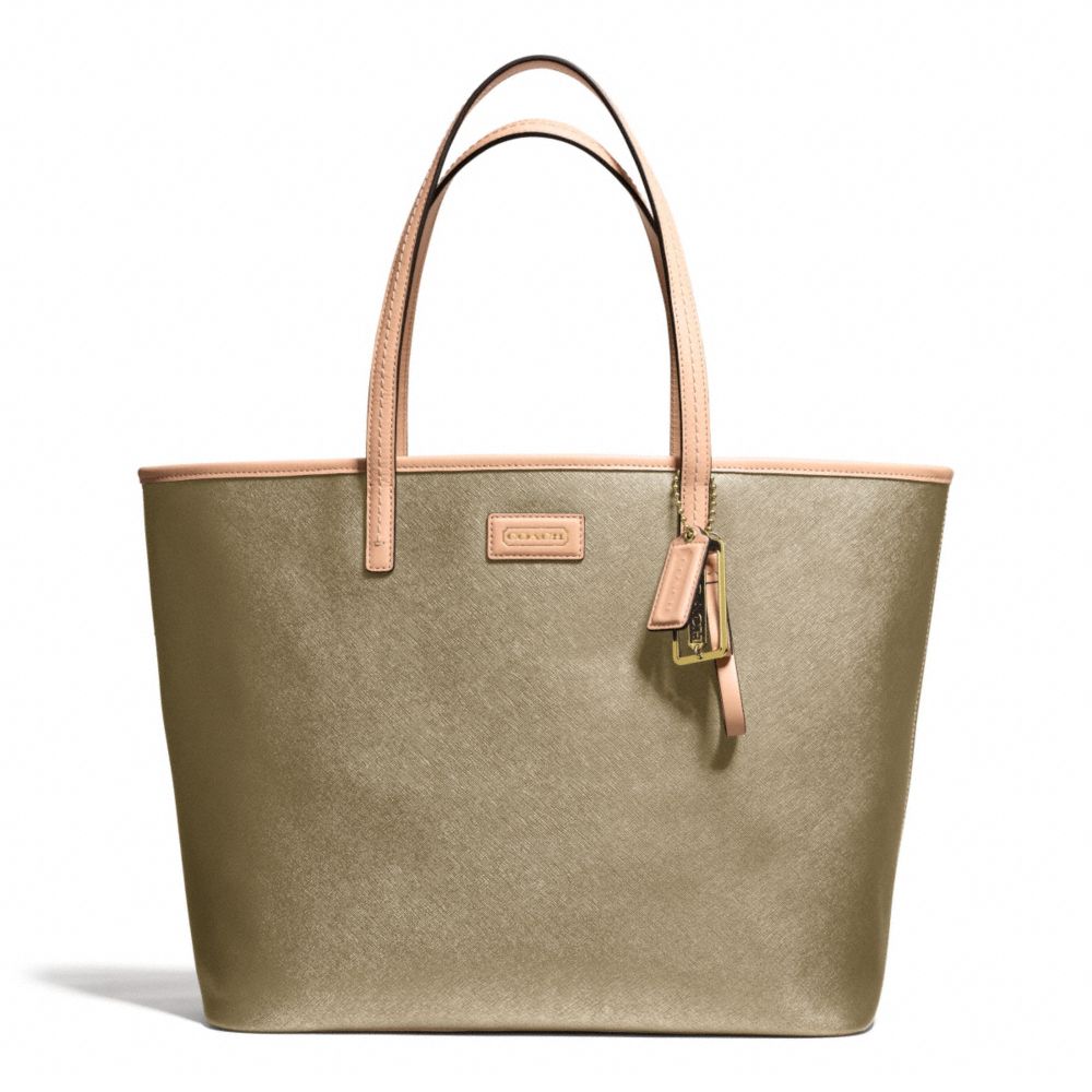 PARK METRO LEATHER TOTE - COACH f24341 - BRASS/GOLD