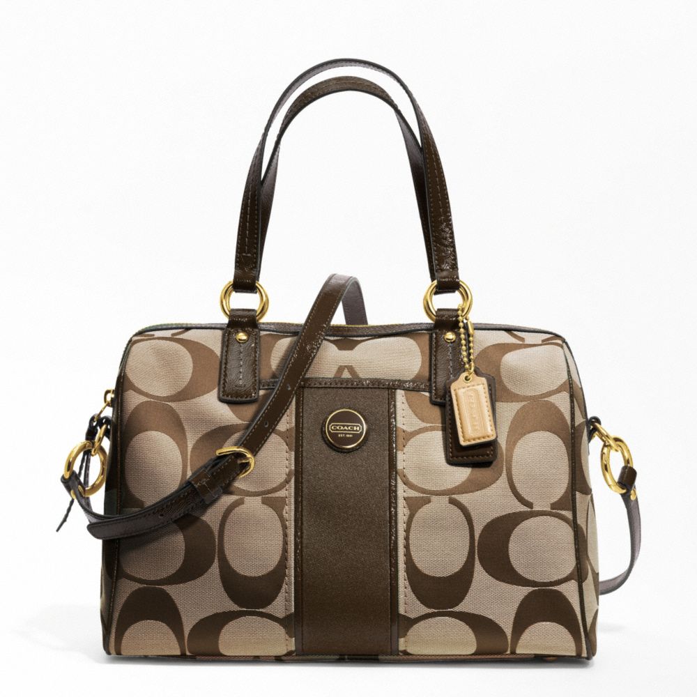 SIGNATURE STRIPE SATCHEL - COACH f24364 - 15448