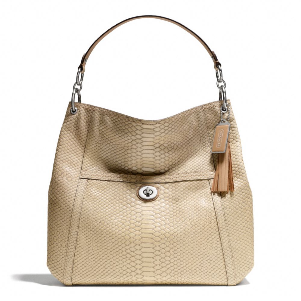 COACH PARK PYTHON HOBO - SILVER/NATURAL - F24383