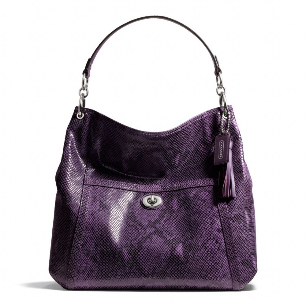 PARK PYTHON HOBO - COACH f24383 - SILVER/PURPLE