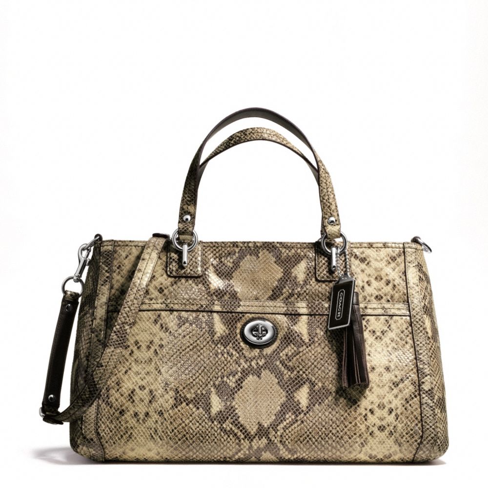 COACH PARK PYTHON CARRYALL - SILVER/GREY - F24384