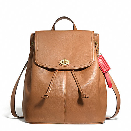 COACH PARK LEATHER BACKPACK - BRASS/BRITISH TAN - f24385
