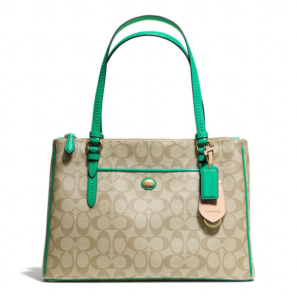 PEYTON SIGNATURE JORDAN DOUBLE ZIP CARRYALL - COACH f24603 - 30293