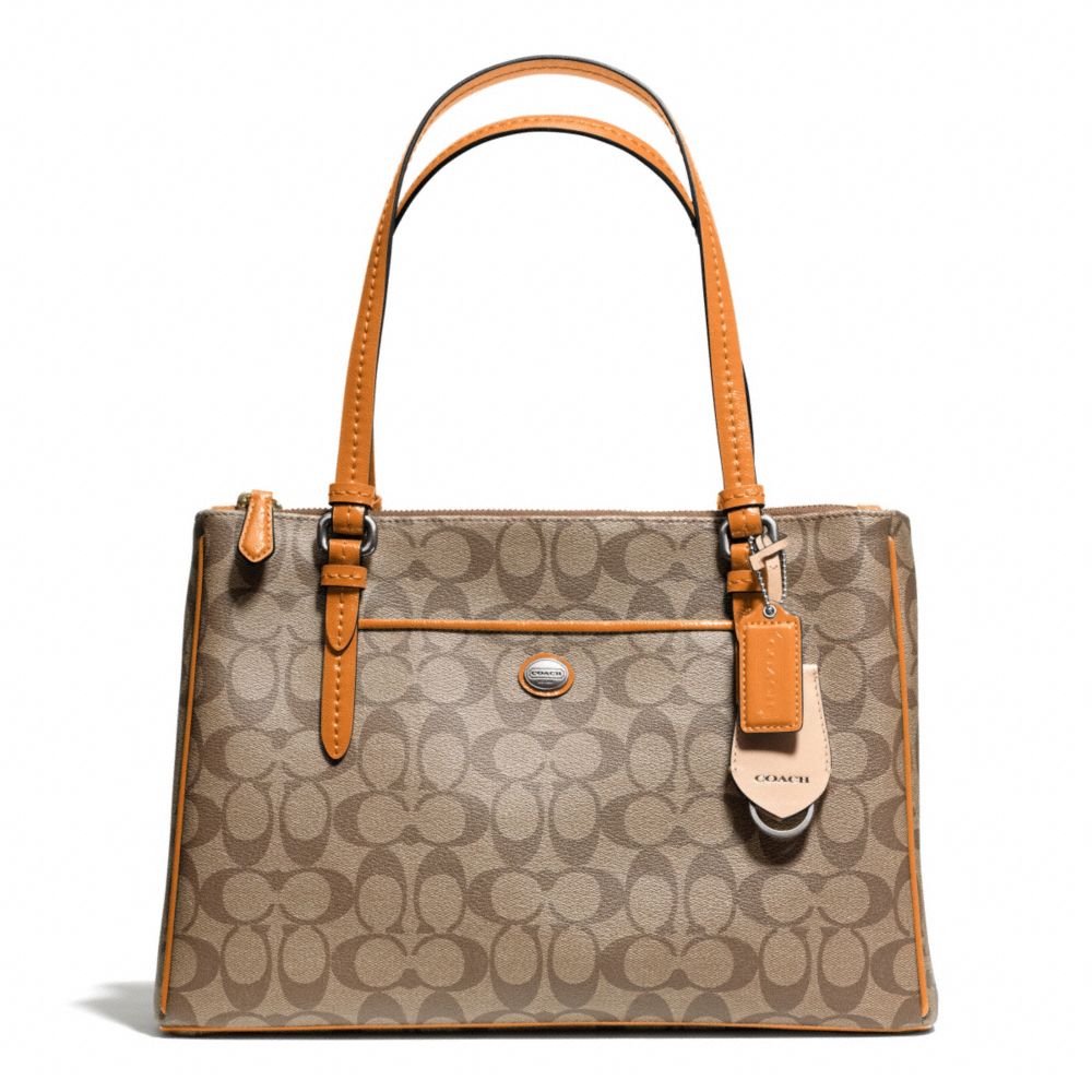 PEYTON SIGNATURE JORDAN DOUBLE ZIP CARRYALL - COACH f24603 - SVB10