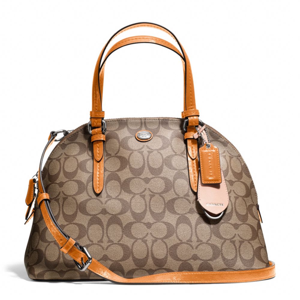 COACH PEYTON SIGNATURE CORA DOMED SATCHEL - SVB10 - F24606