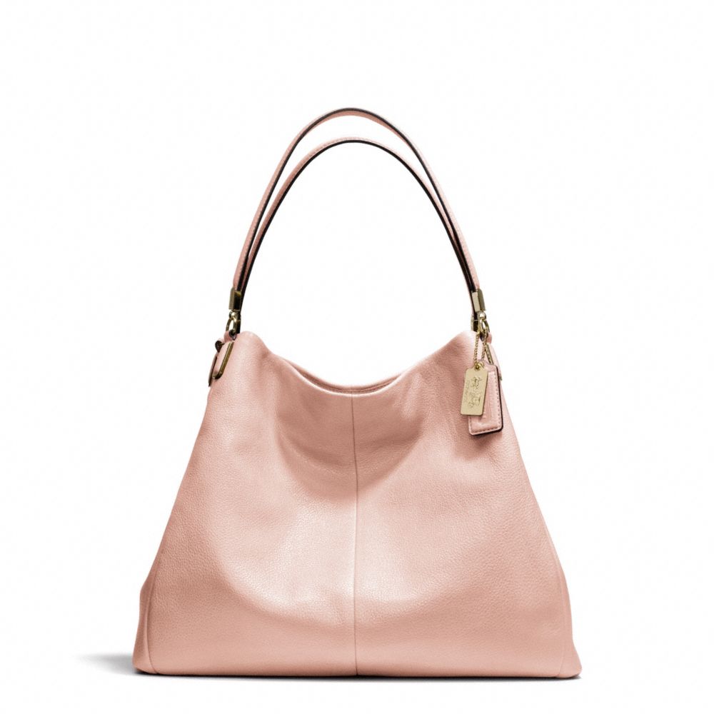 COACH MADISON LEATHER PHOEBE SHOULDER BAG - LIGHT GOLD/PEACH ROSE - F24621