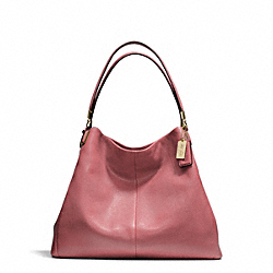 MADISON LEATHER PHOEBE SHOULDER BAG - COACH f24621 - LIGHT GOLD/ROUGE