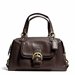 COACH CAMPBELL LEATHER SATCHEL - BRASS/MAHOGANY - F24690