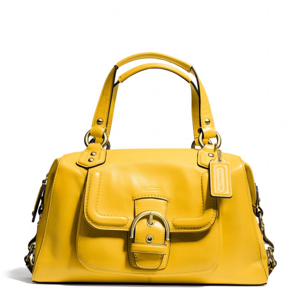 COACH CAMPBELL LEATHER SATCHEL - BRASS/SUNFLOWER - F24690