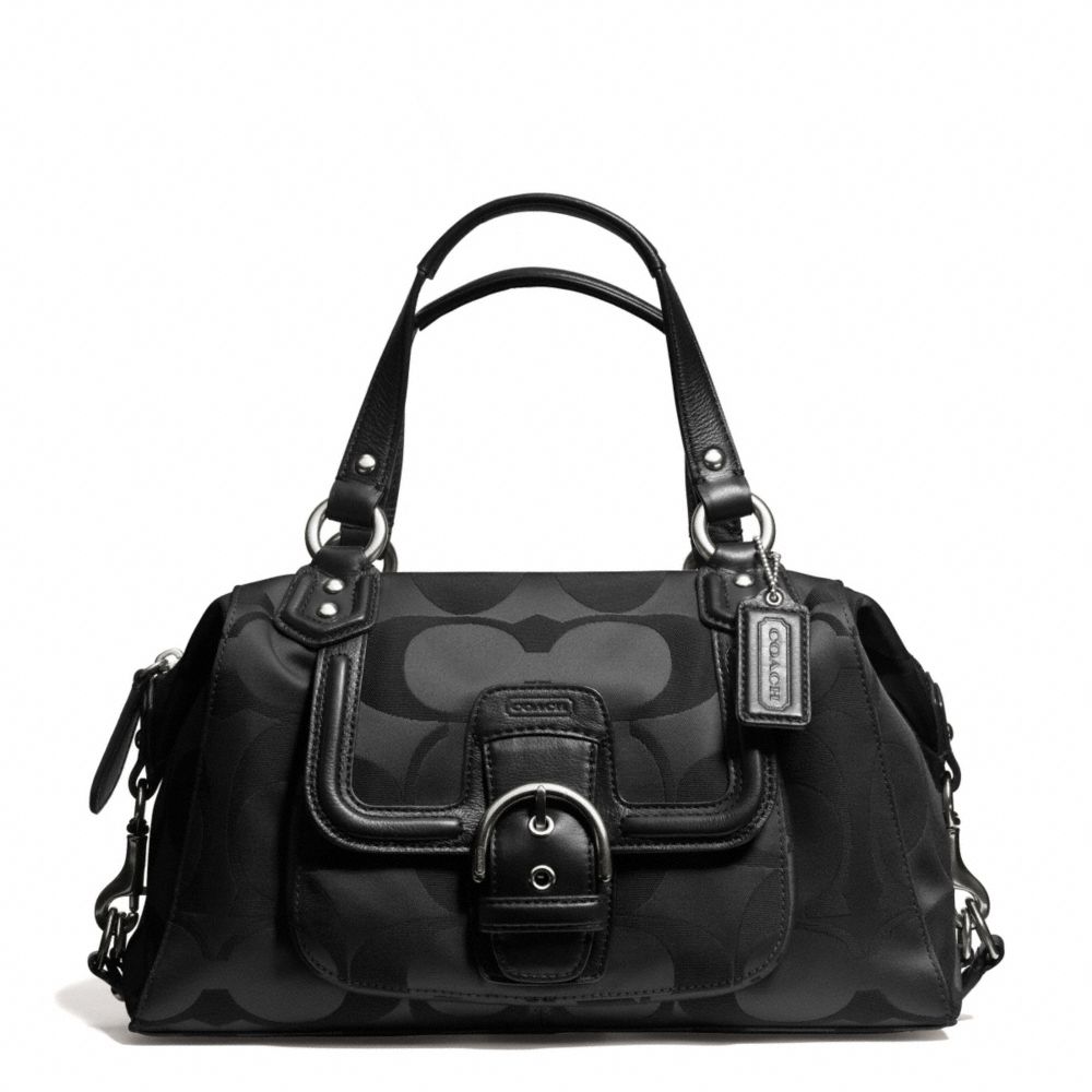 CAMPBELL SIGNATURE SATCHEL - COACH f24741 - SILVER/BLACK