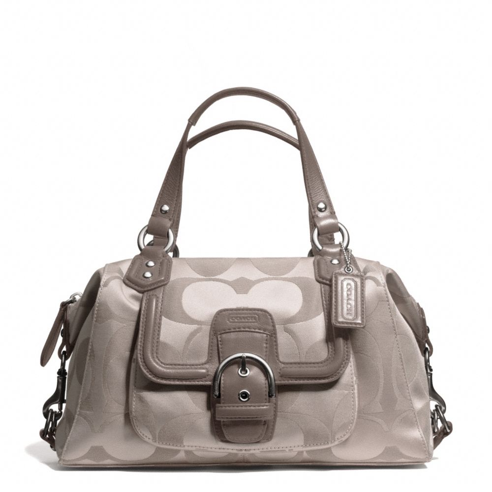 CAMPBELL SIGNATURE SATCHEL - COACH f24741 - SILVER/TEA