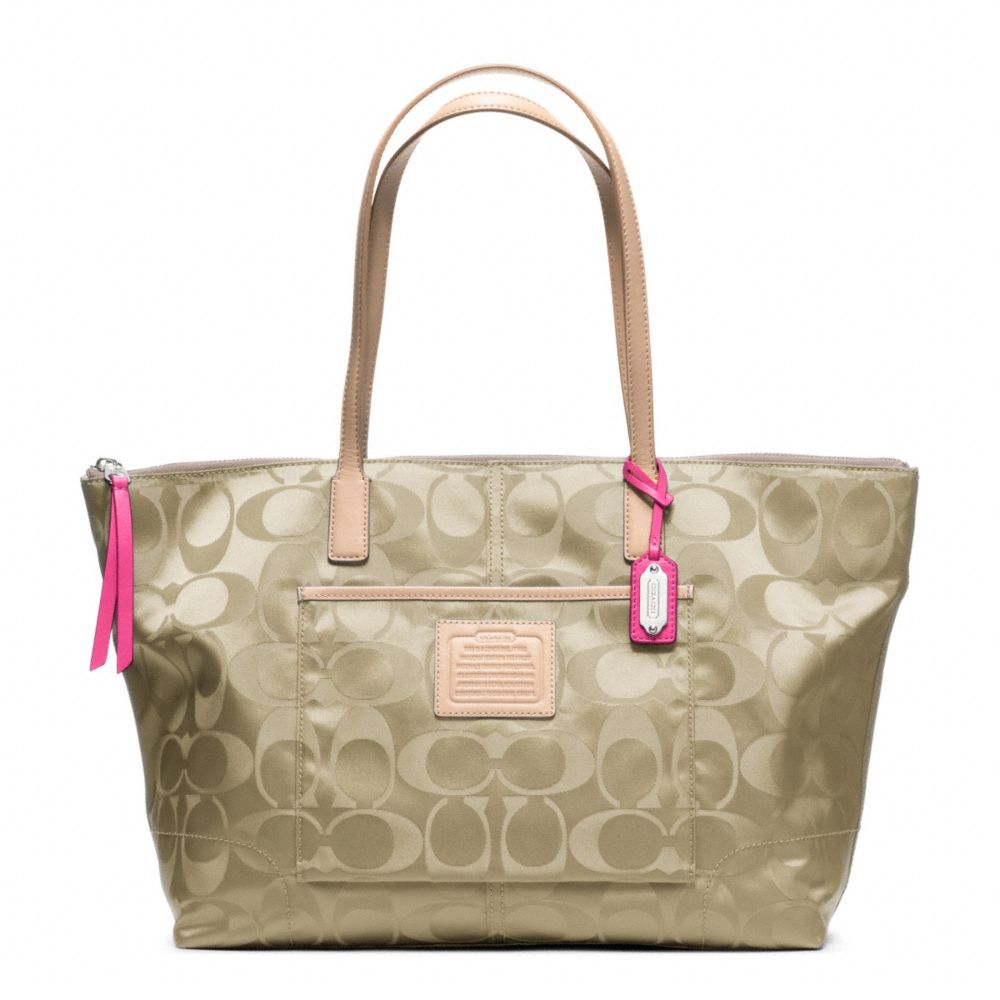 WEEKEND EAST/WEST ZIP TOP TOTE IN SIGNATURE NYLON FABRIC - COACH f24862 - 29685