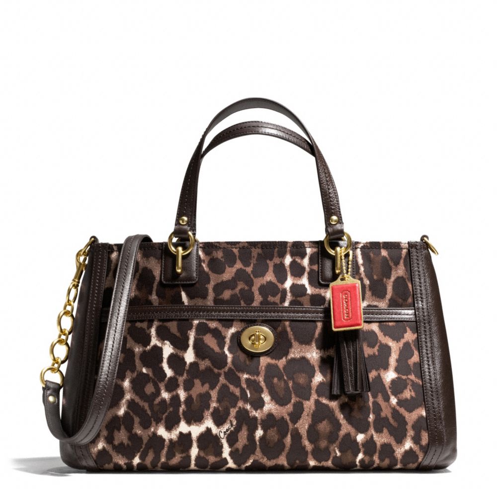 COACH PARK CHAIN OCELOT PRINT CARRYALL - ONE COLOR - F24894