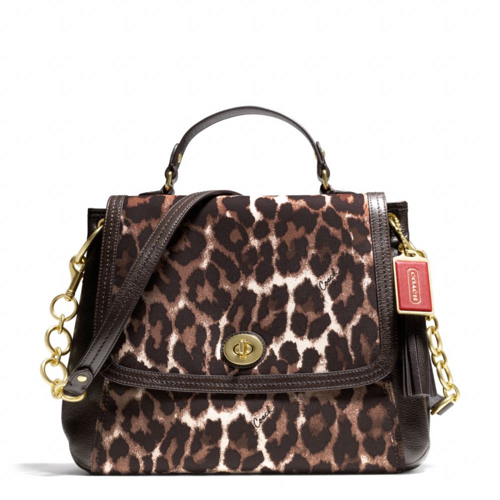 COACH PARK CHAIN OCELOT PRINT FLAP BAG - ONE COLOR - F24895