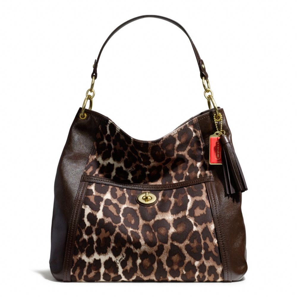 COACH PARK CHAIN OCELOT PRINT HOBO - ONE COLOR - F24896