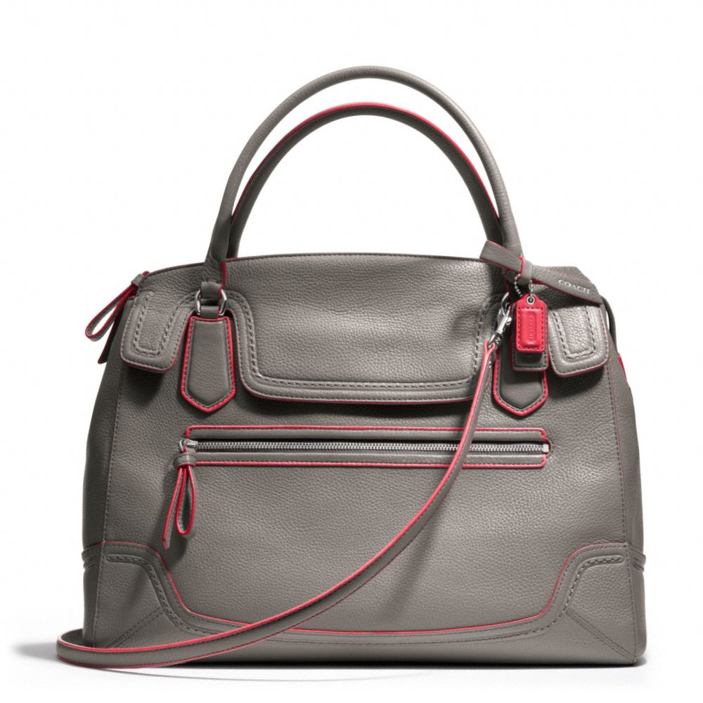 COACH POPPY EDGESTAIN LARGE FLAP SATCHEL - ONE COLOR - F25058