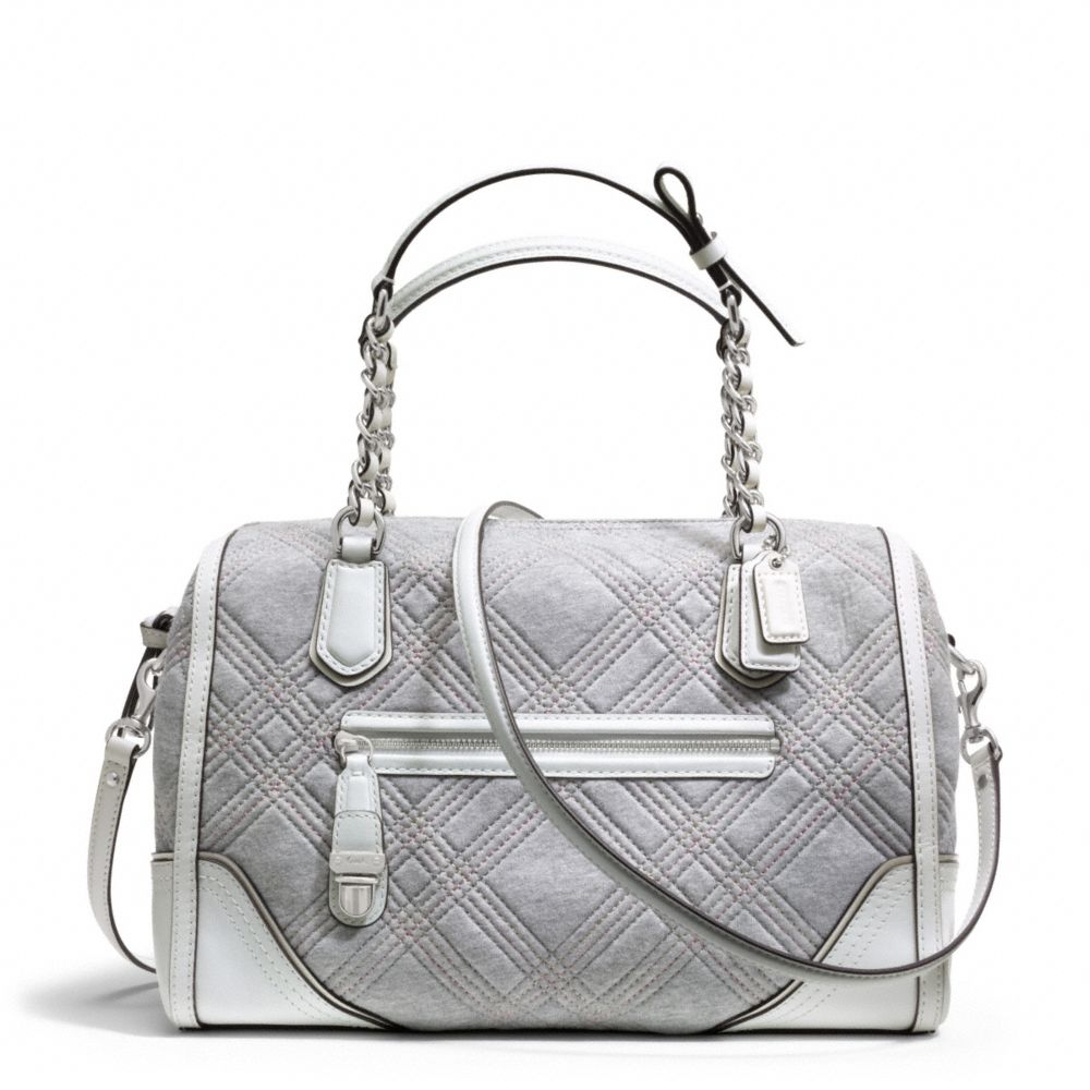 POPPY QUILTED JERSEY EAST/WEST POCKET SATCHEL - COACH f25080 - 17750