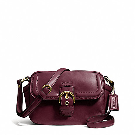 COACH CAMPBELL LEATHER CAMERA BAG - BRASS/BORDEAUX - f25150