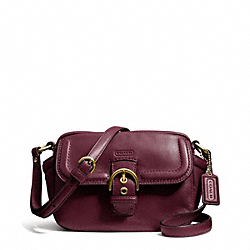 COACH CAMPBELL LEATHER CAMERA BAG - BRASS/BORDEAUX - F25150