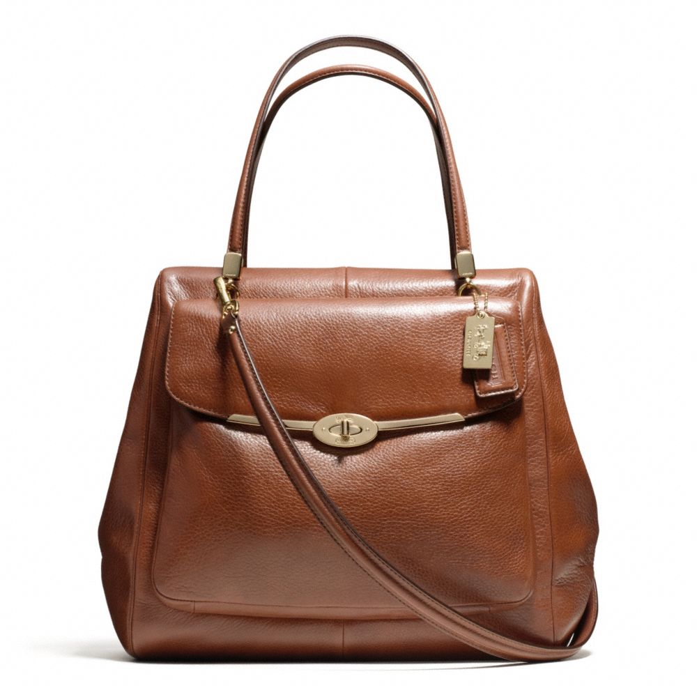 MADISON LEATHER NORTH/SOUTH SATCHEL - COACH f25170 - 31805