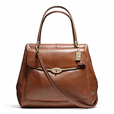 COACH MADISON LEATHER NORTH/SOUTH SATCHEL -  - f25170